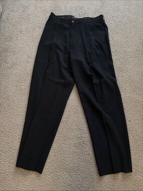 Tommy Bahama Men's Black Pleated silk Dress Pants size 33